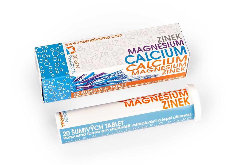 Calcium, Magnezium, Zinek - &scaron;umiv&eacute; tablety