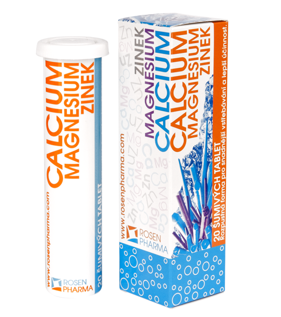 Calcium, Magnezium, Zinek - &scaron;umiv&eacute; tablety