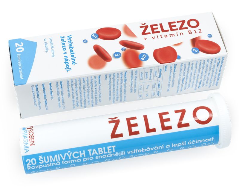 Železo - &scaron;umiv&eacute; tablety