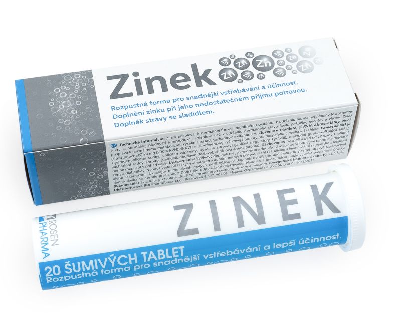 Zinek - šumivé tablety